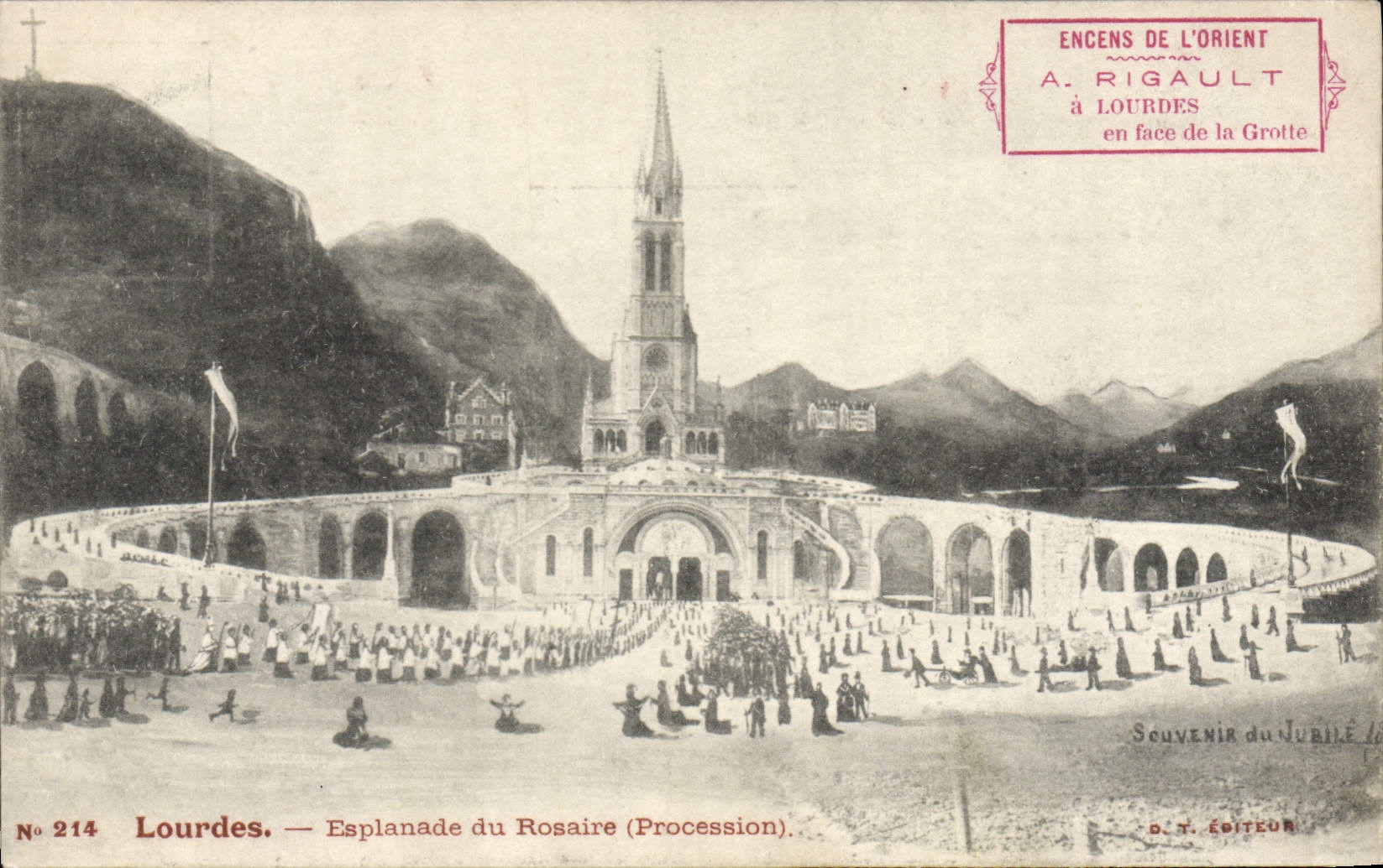 VINTAGE POSTCARD Heavy Esplanade Of the Rosary