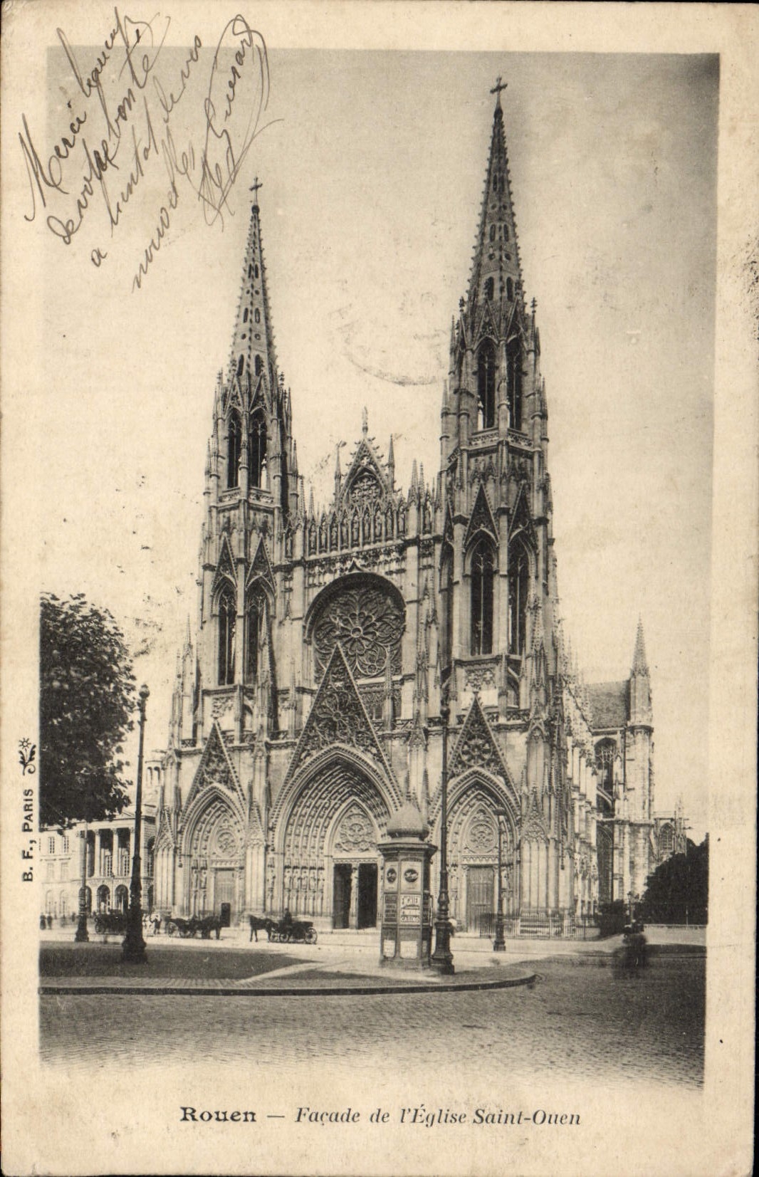 Ataque frontal de Ruán de la POSTAL de la VENDIMIA de la iglesia Onen de I Saint