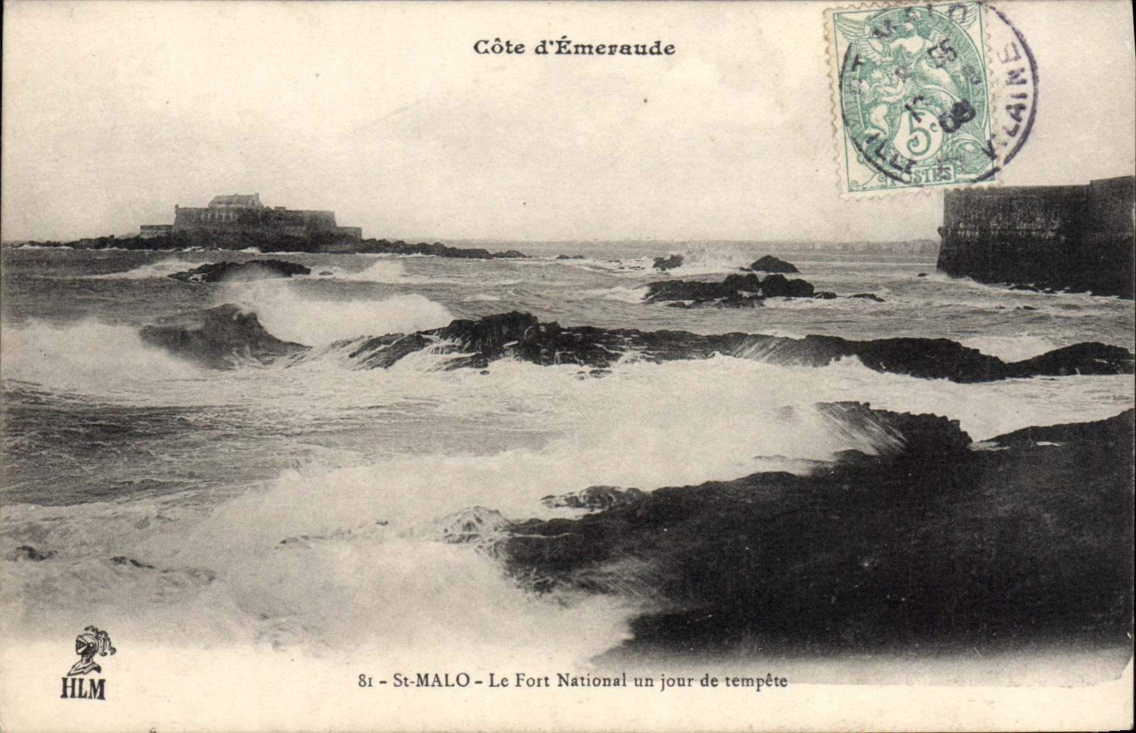 VINTAGE POSTCARD St Malo the Strong National One Day Of Storm