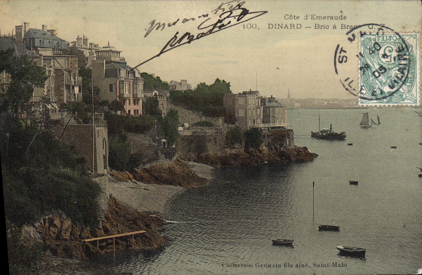 El corral esmeralda Dinard Bric de la POSTAL de la VENDIMIA tiene Brac