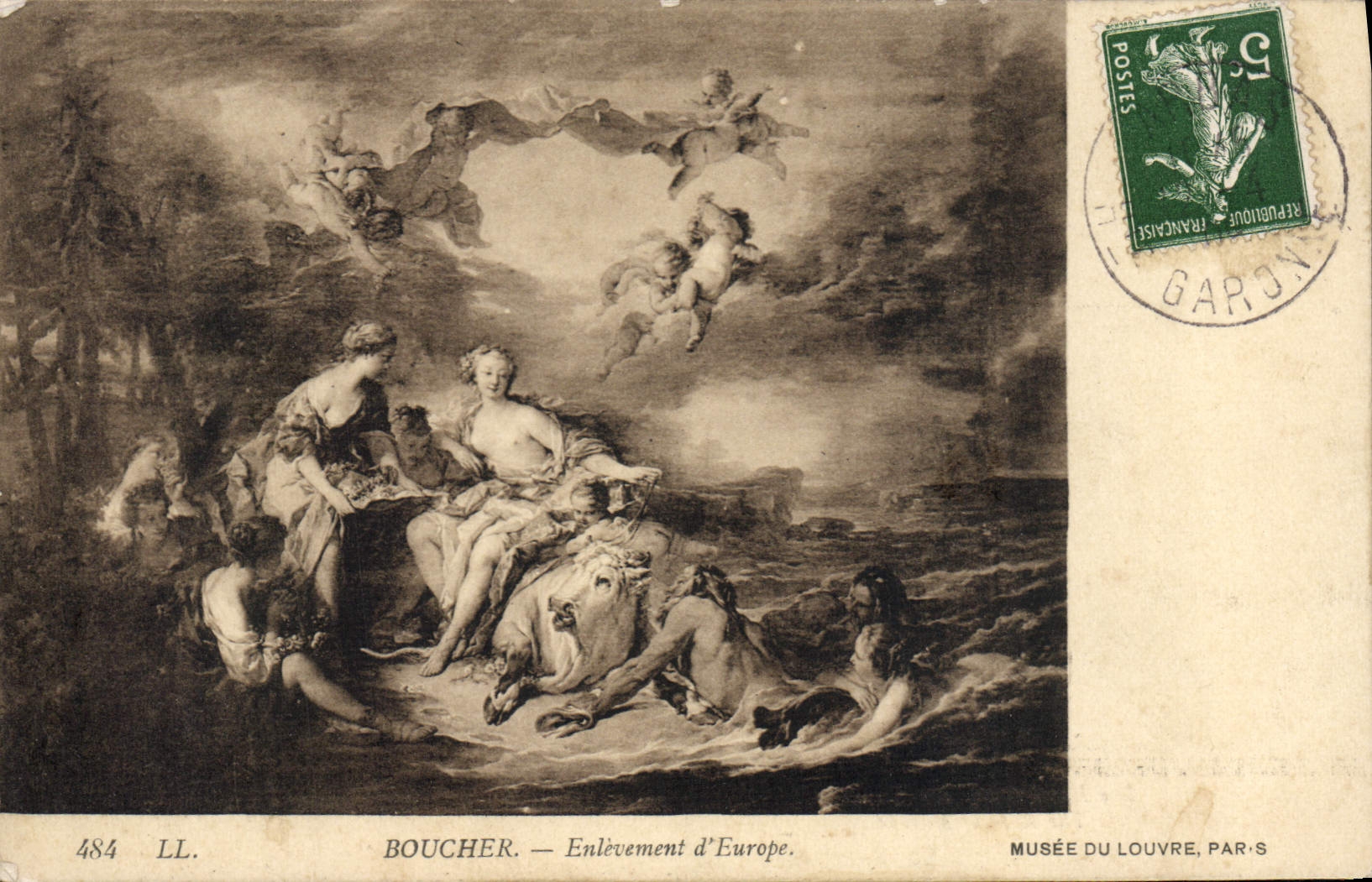 CPA Boucher Enlevement D'Europe Musee du Louvre Paris