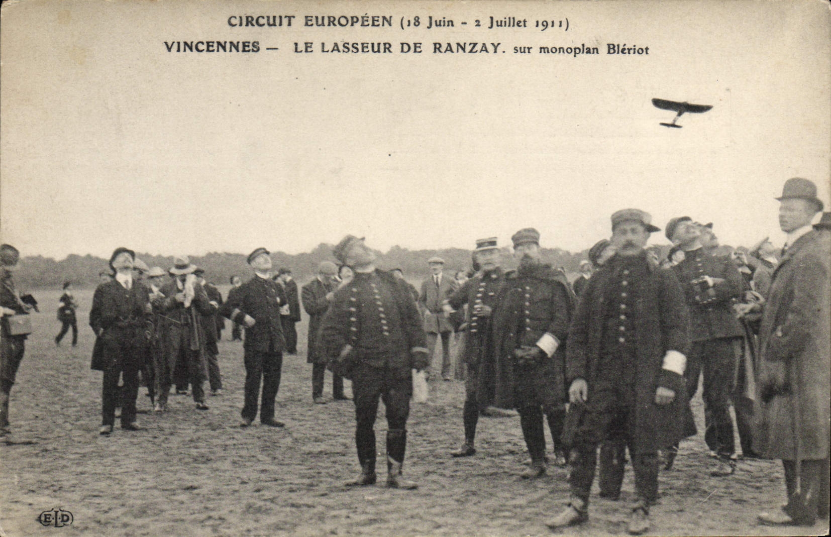 CPA Avion Aviation Vincennes Le Lasseur de Ranzay monoplan Bleriot 