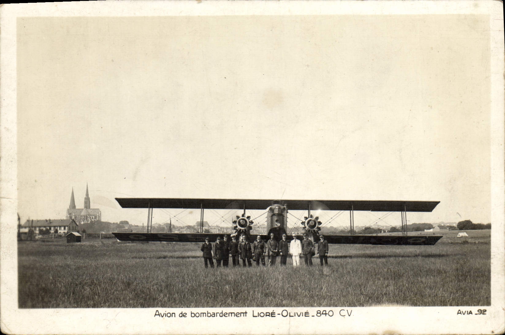 CPA Avion Aviation Avion de bombardement Liore Olivie