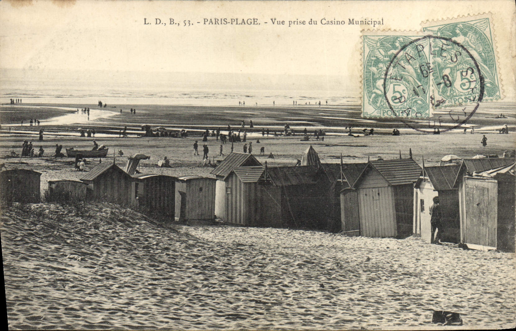 CPA Paris Plage Vue Prise Du Casino Municipal