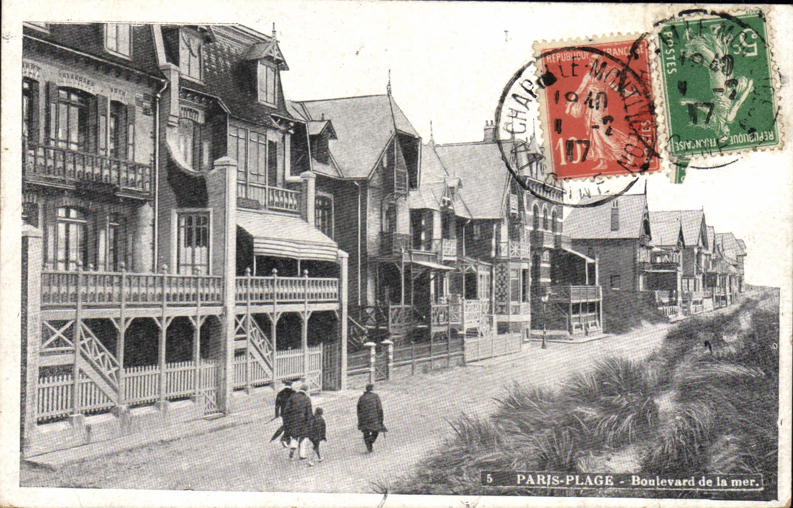 VINTAGE POSTCARD Paris Beach Boulevard Of the Sea