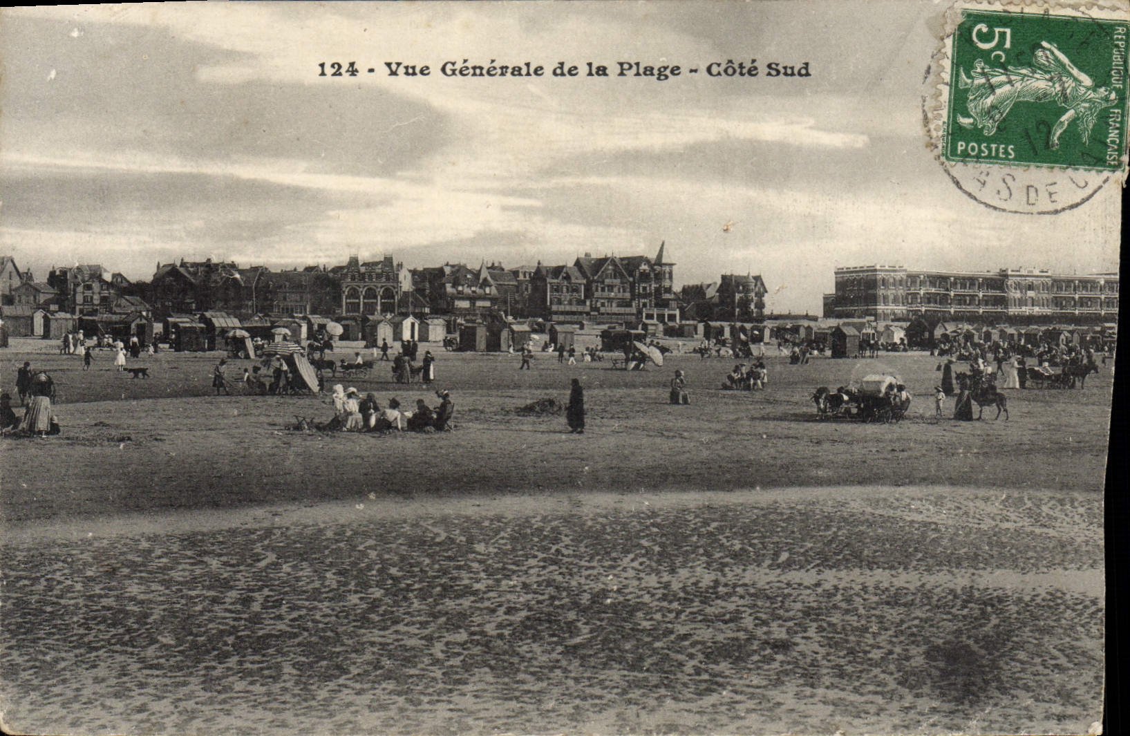 CPA Vue Generale De La Plage Cote Sud