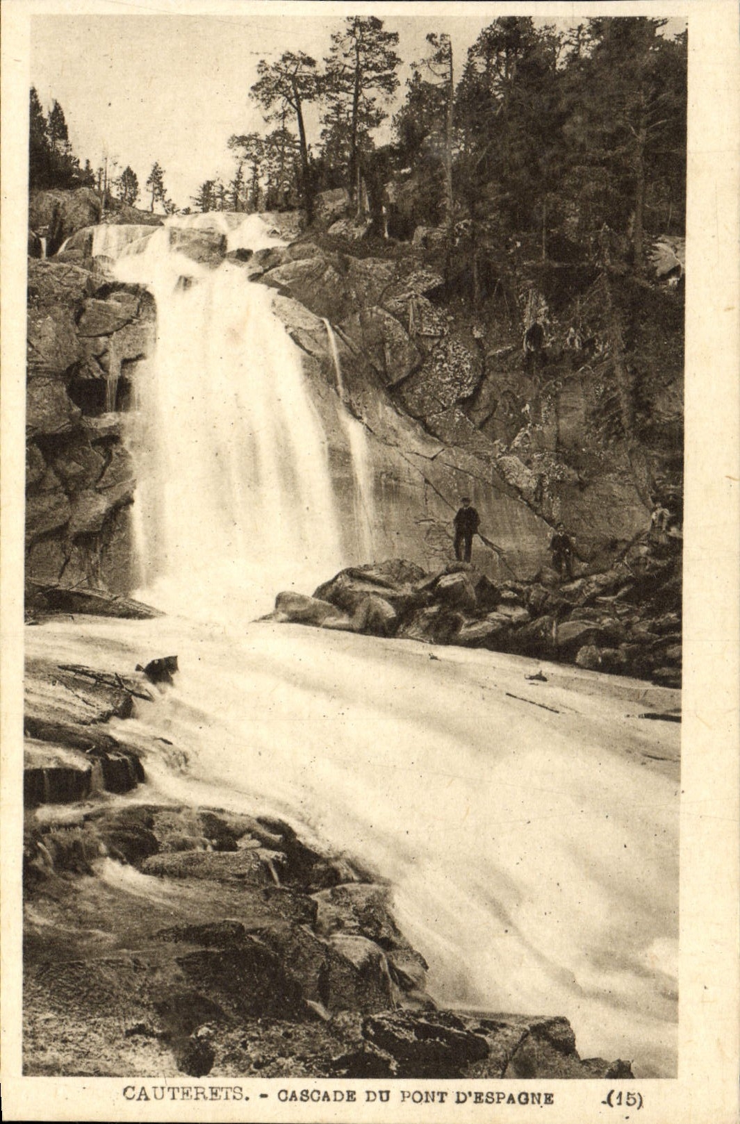 CPA Cauterets Cascade Du Pont D'Espagne