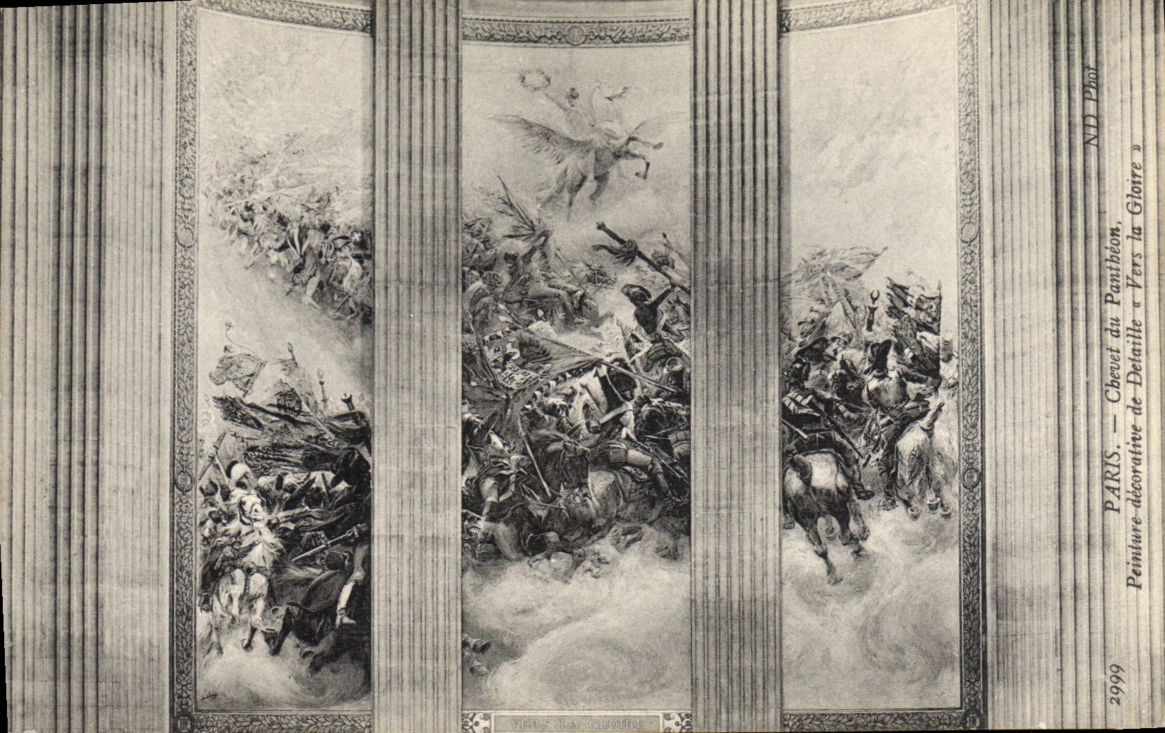 CPA Paris Chevet du Pantheon Detaille Vers la Gloire