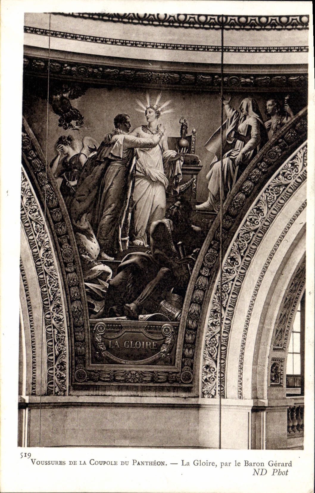 VINTAGE POSTCARD Cupola of the Pantheon Glory by the Baron Gerald