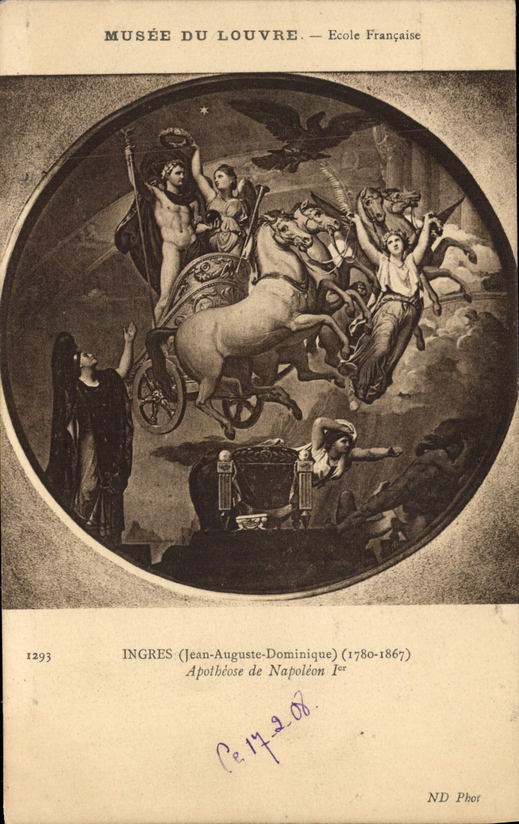 CPA Musee du Louvre Paris Ingres Apotheose de Napoleon 1er
