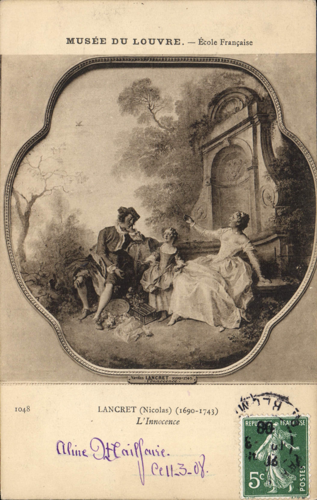CPA Musee du Louvre Paris Lancret l'innocence