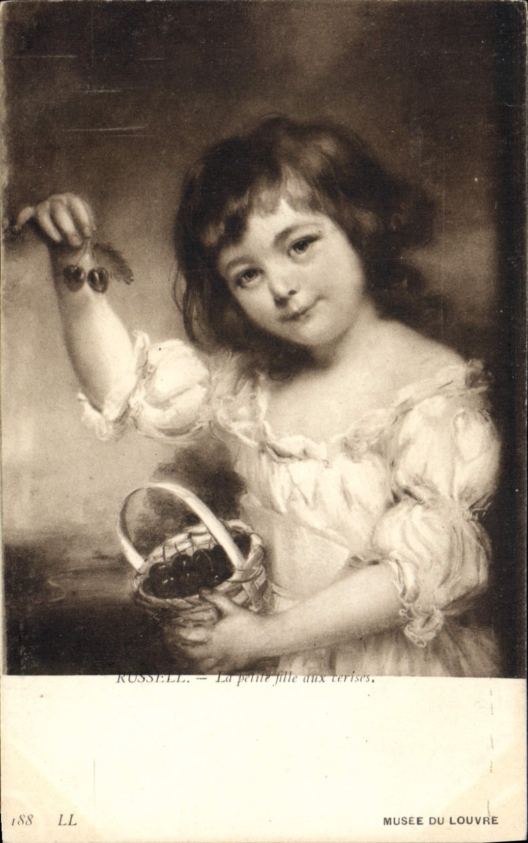CPA Musee du Louvre Paris Russell La petite fille aux cerises