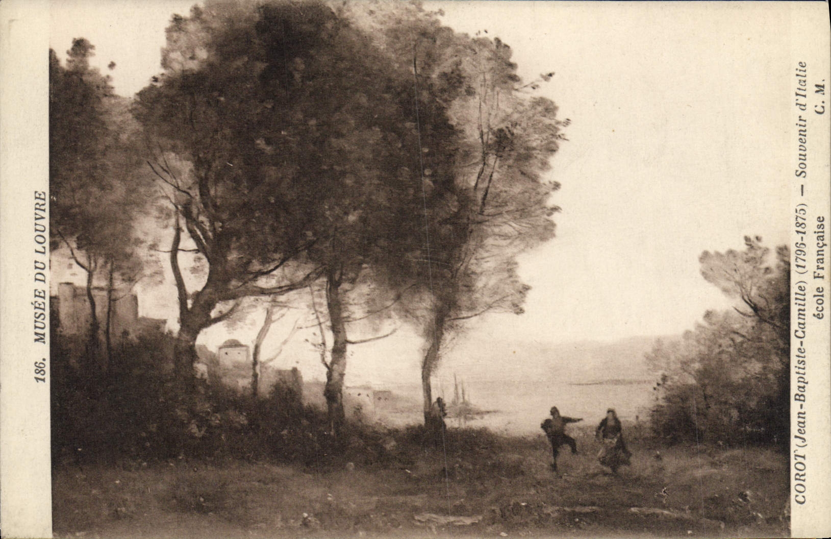 CPA Musee du Louvre Paris Corot Souvenir d'Italie 