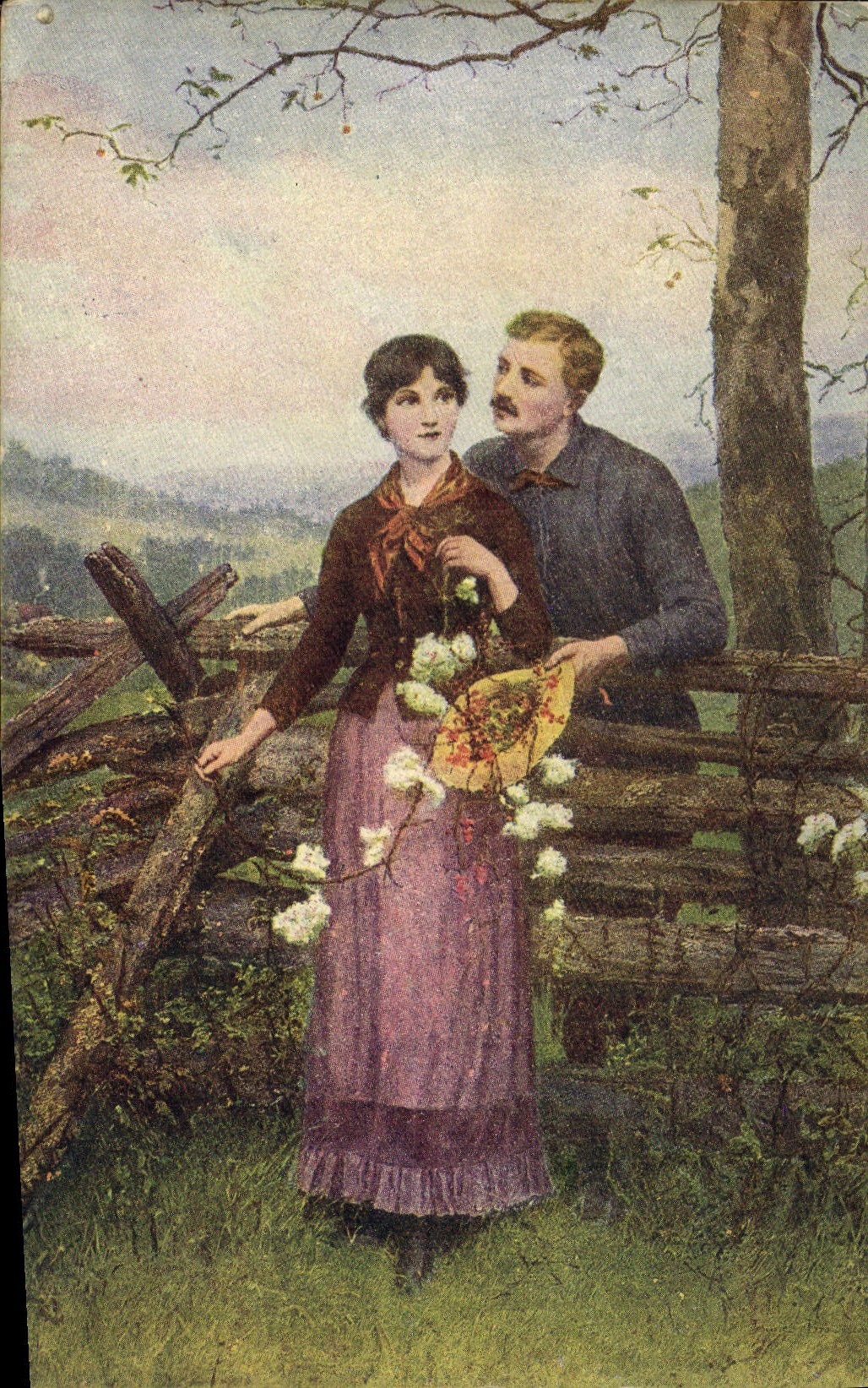 CPA Brownscombe Le reve d'un amour jeune