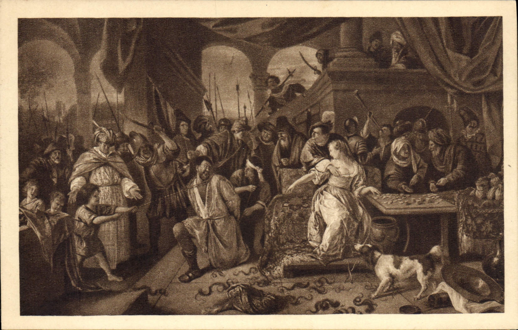 VINTAGE POSTCARD Jan Steen Gefangenahme Simsons
