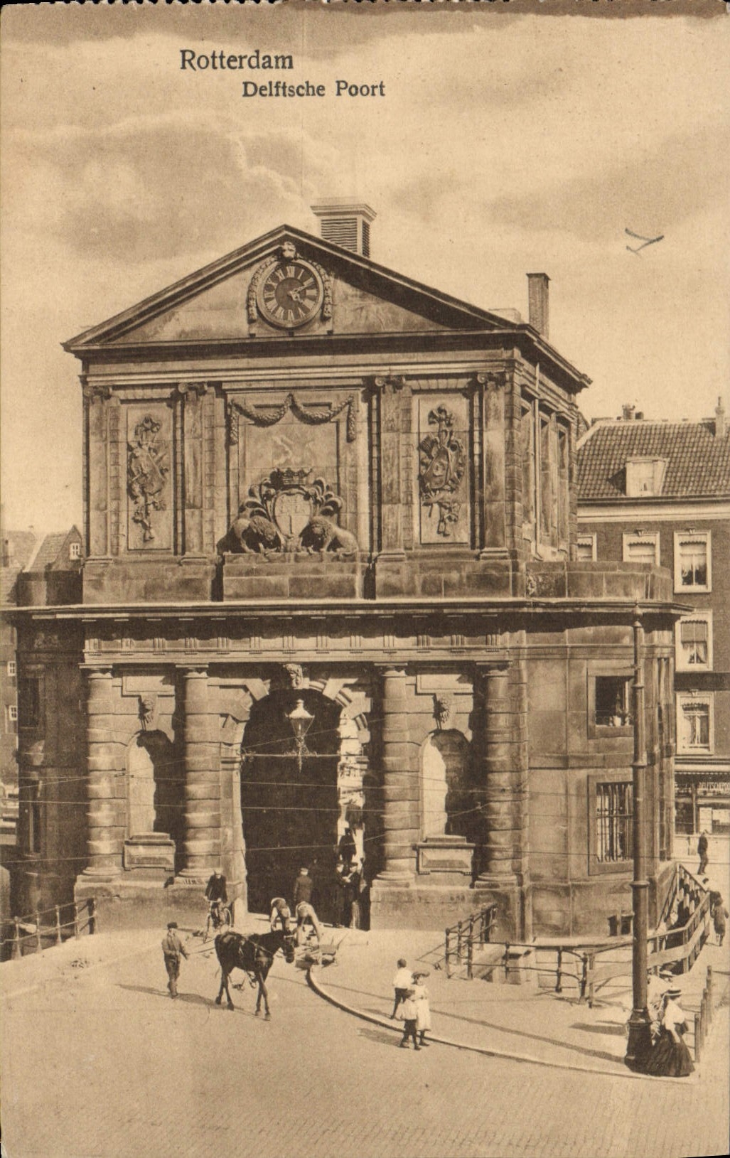 VINTAGE POSTCARD Rotterdam Delftsche Post