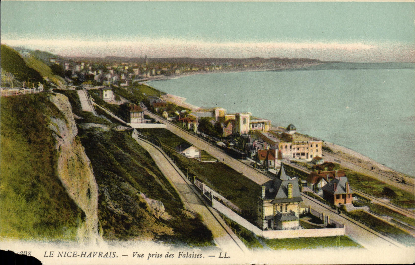 VINTAGE POSTCARD Nice Native of Le Havre Seen from of Cliffs