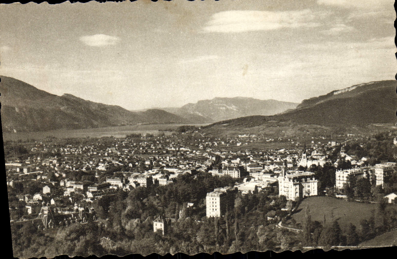 CPA Aix les Bains Vue Generale et le Lac Du Bourget