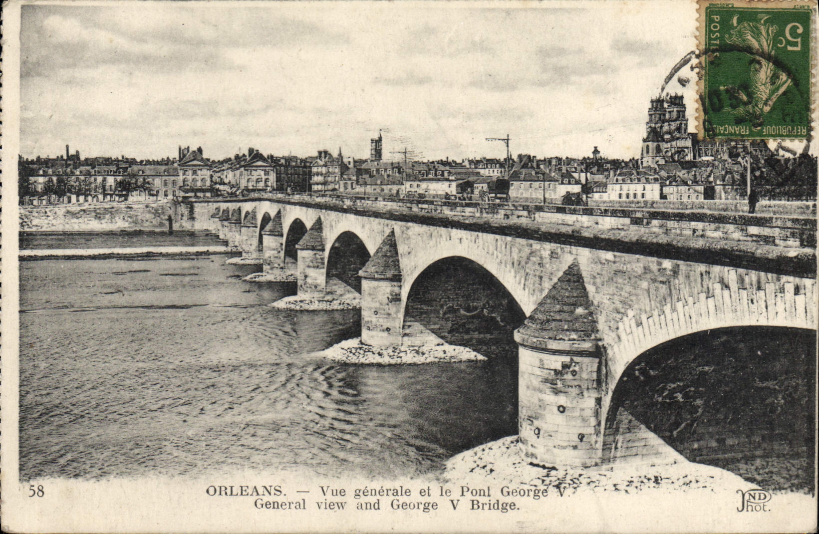 CPA Orleans Vue Generale et le Pont George V