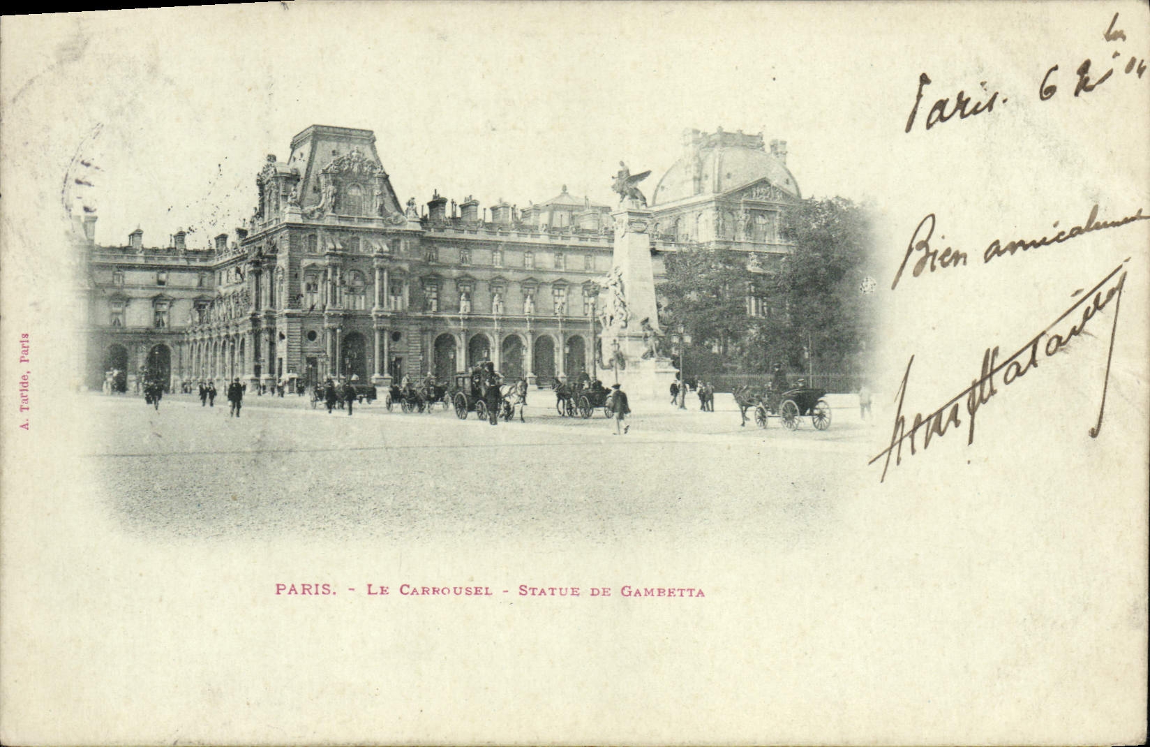 CPA Paris Le Carrousel Statue De Gambetta