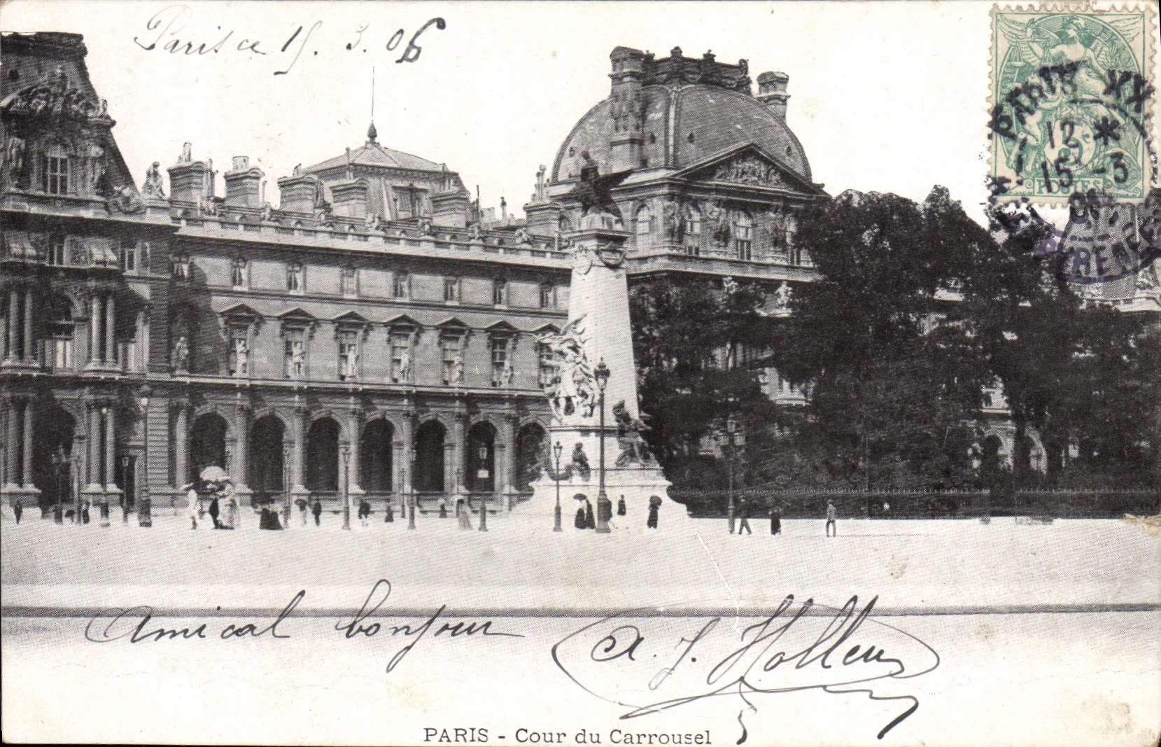 CPA Paris Cour du Carrousel