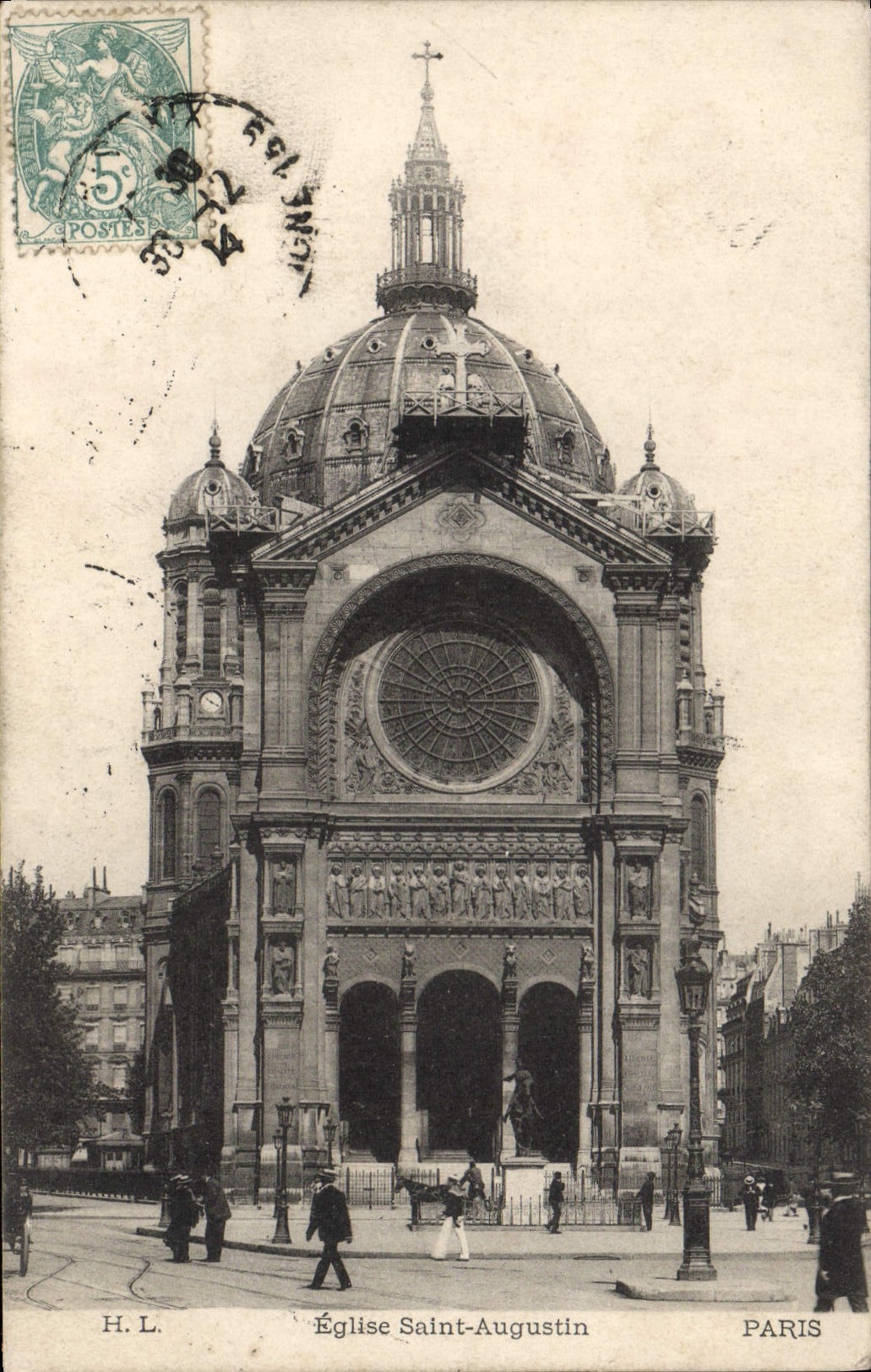 CPA Paris Eglise Saint Augustin