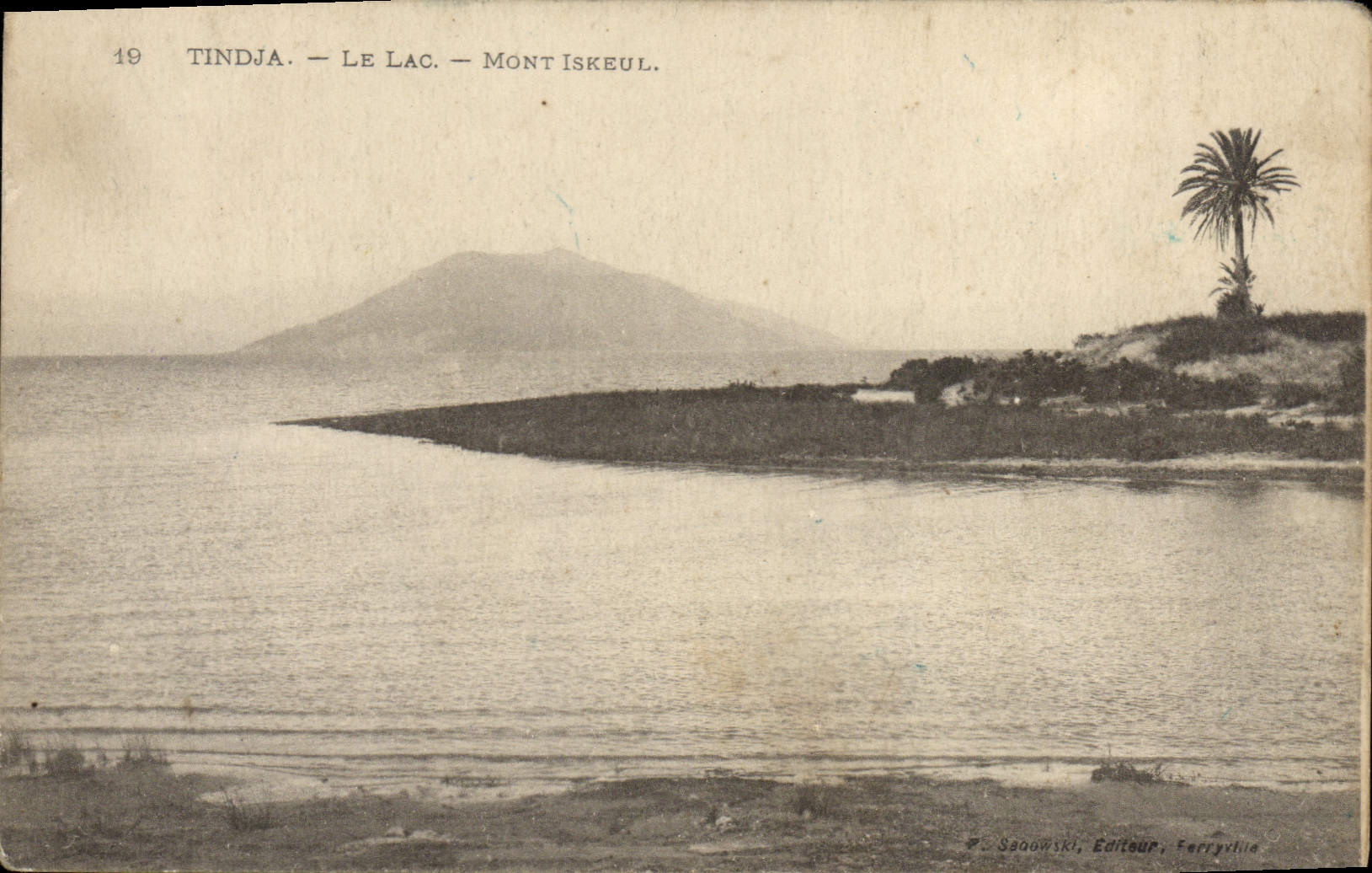 POSTAL Tindja de la VENDIMIA el montaje de Iskeul del lago