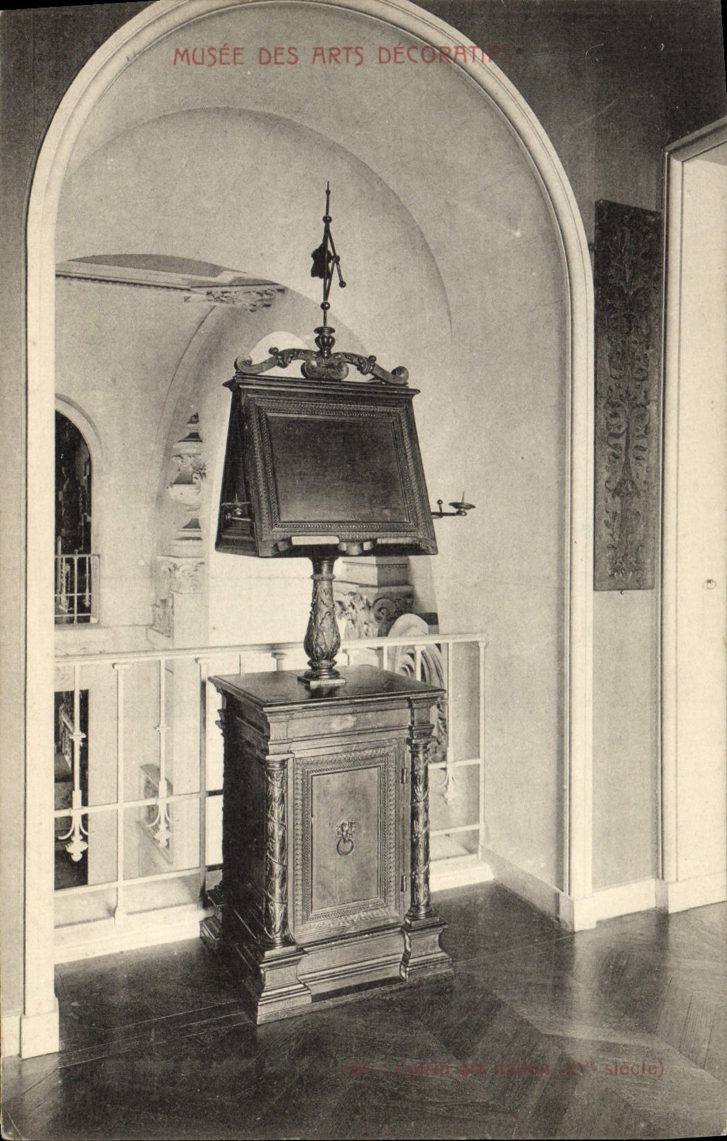 Museo de la POSTAL de la VENDIMIA del arte decorativo del italiano del atril de los artes