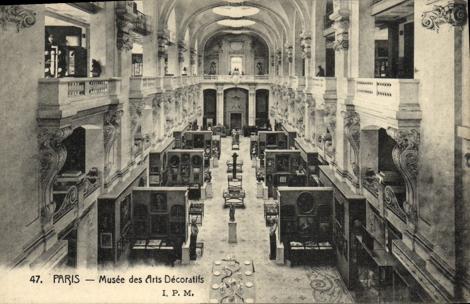 Museo de París de la POSTAL de la VENDIMIA de los artes decorativos París