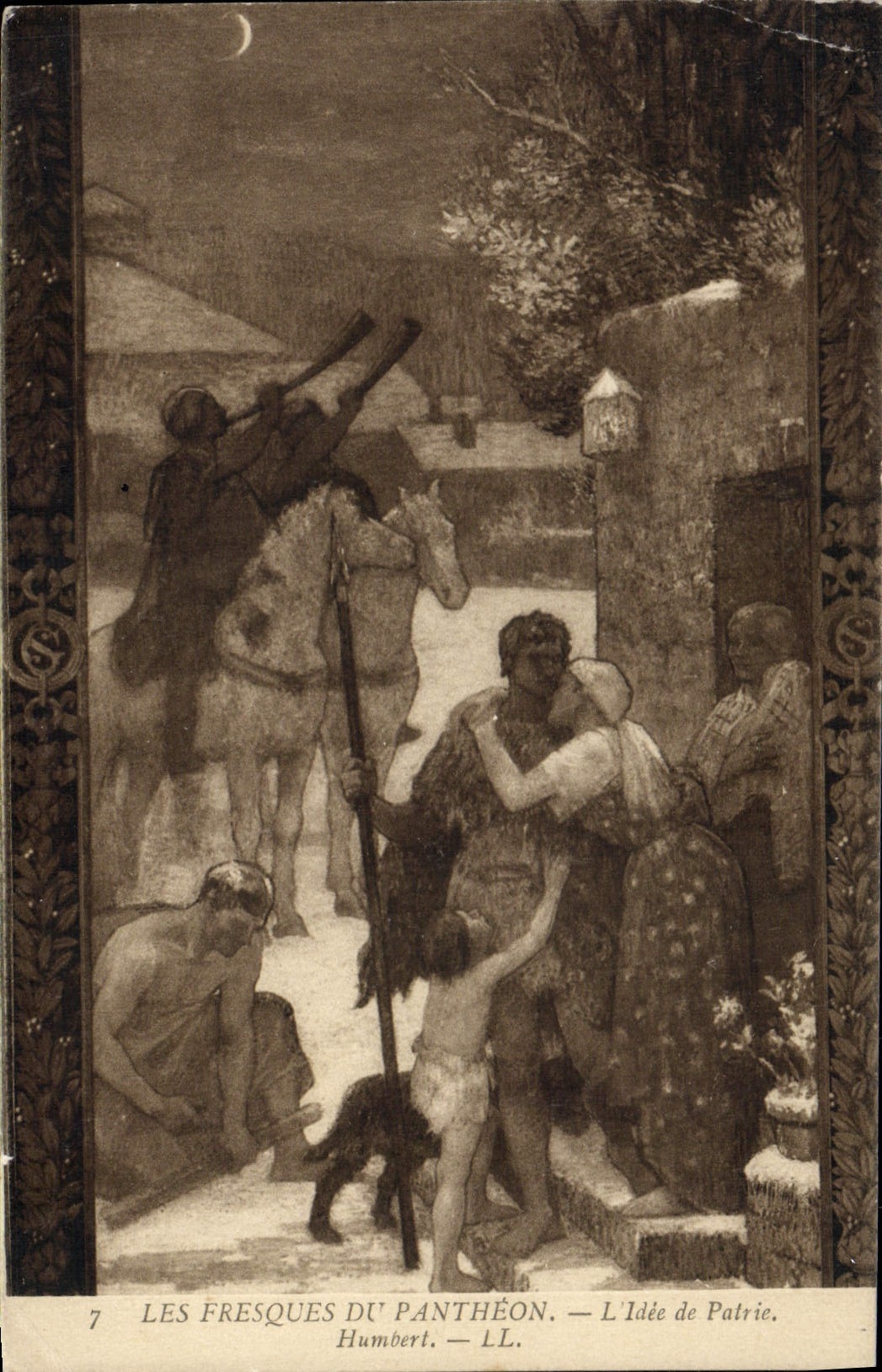 CPA Les Fresques Du Pantheon Paris L'idee de patrie Humbert