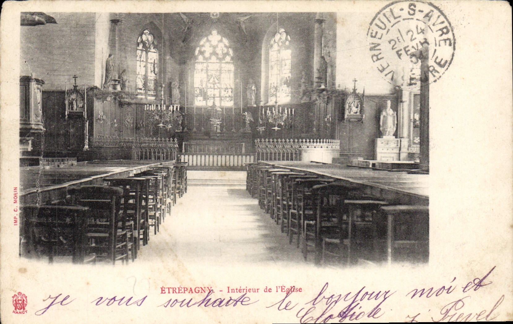 CPA Etrepagny Interieur de L'Eglise