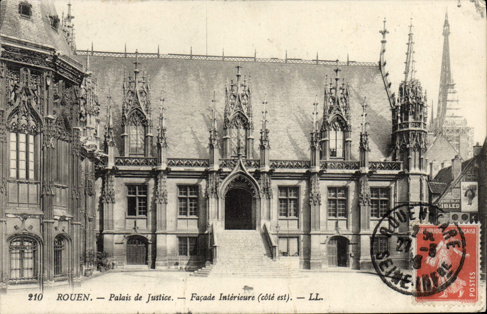 VINTAGE POSTCARD Rouen Law courts Interior Frontage