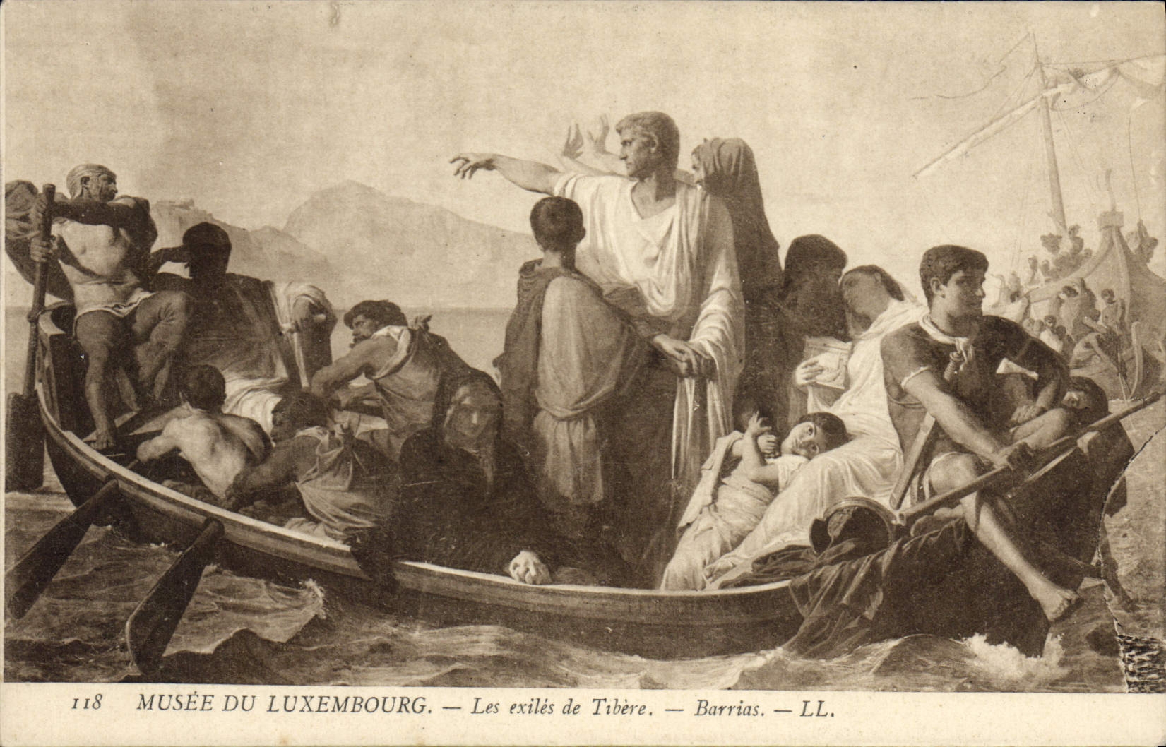 VINTAGE POSTCARD exile Them of Tibere Barrias Paris Musee of Luxembourg
