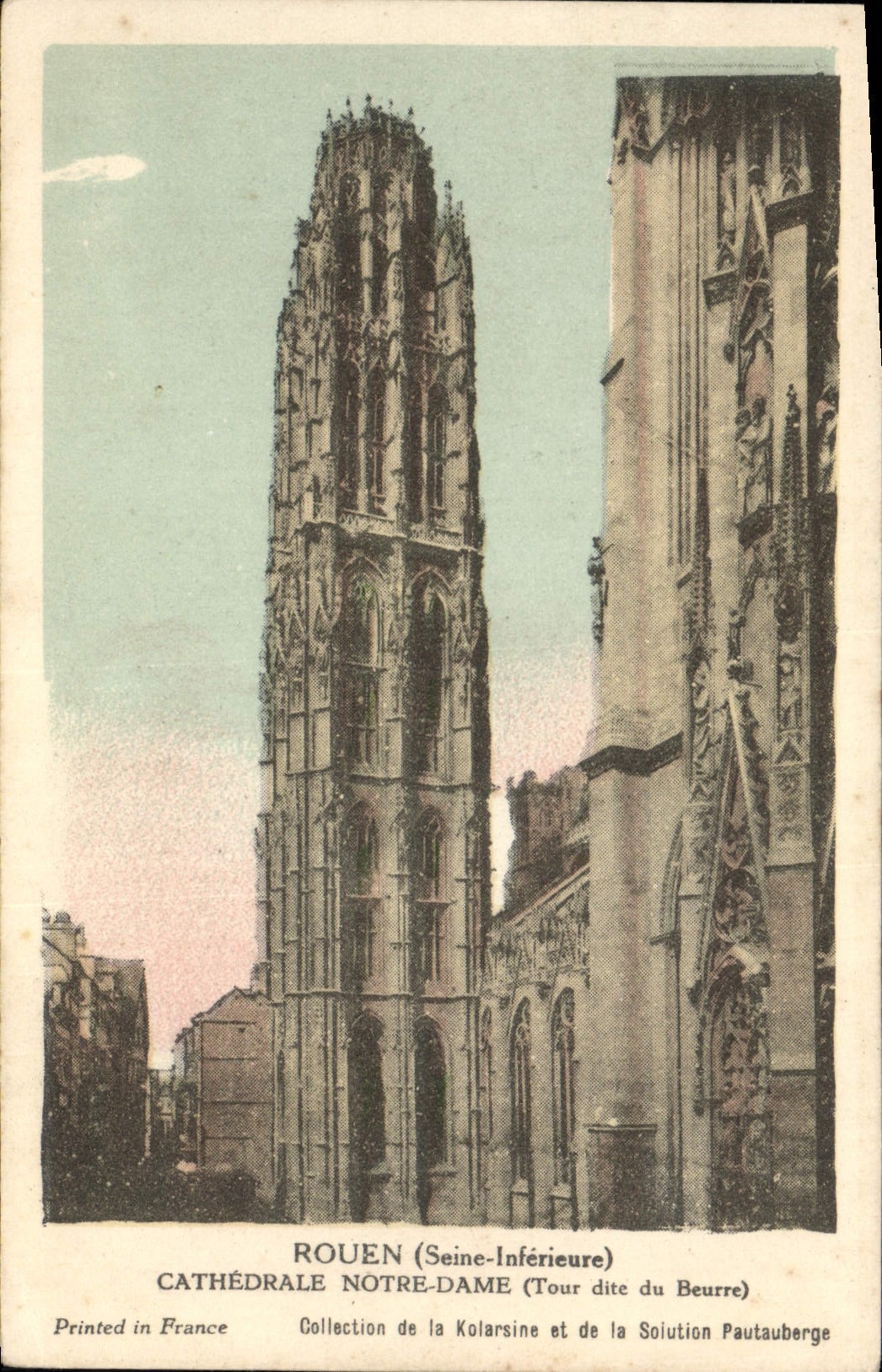 VINTAGE POSTCARD Rouen Notre Dame Cathedral