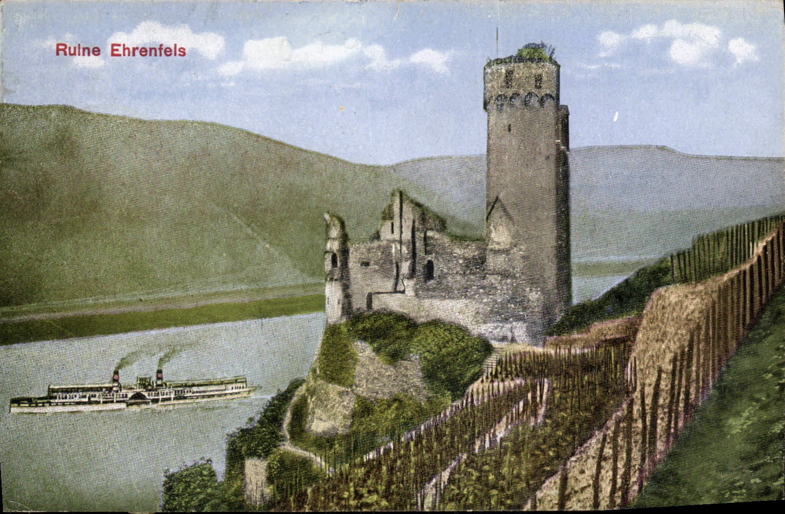 VINTAGE POSTCARD Ehrenfels Ruin