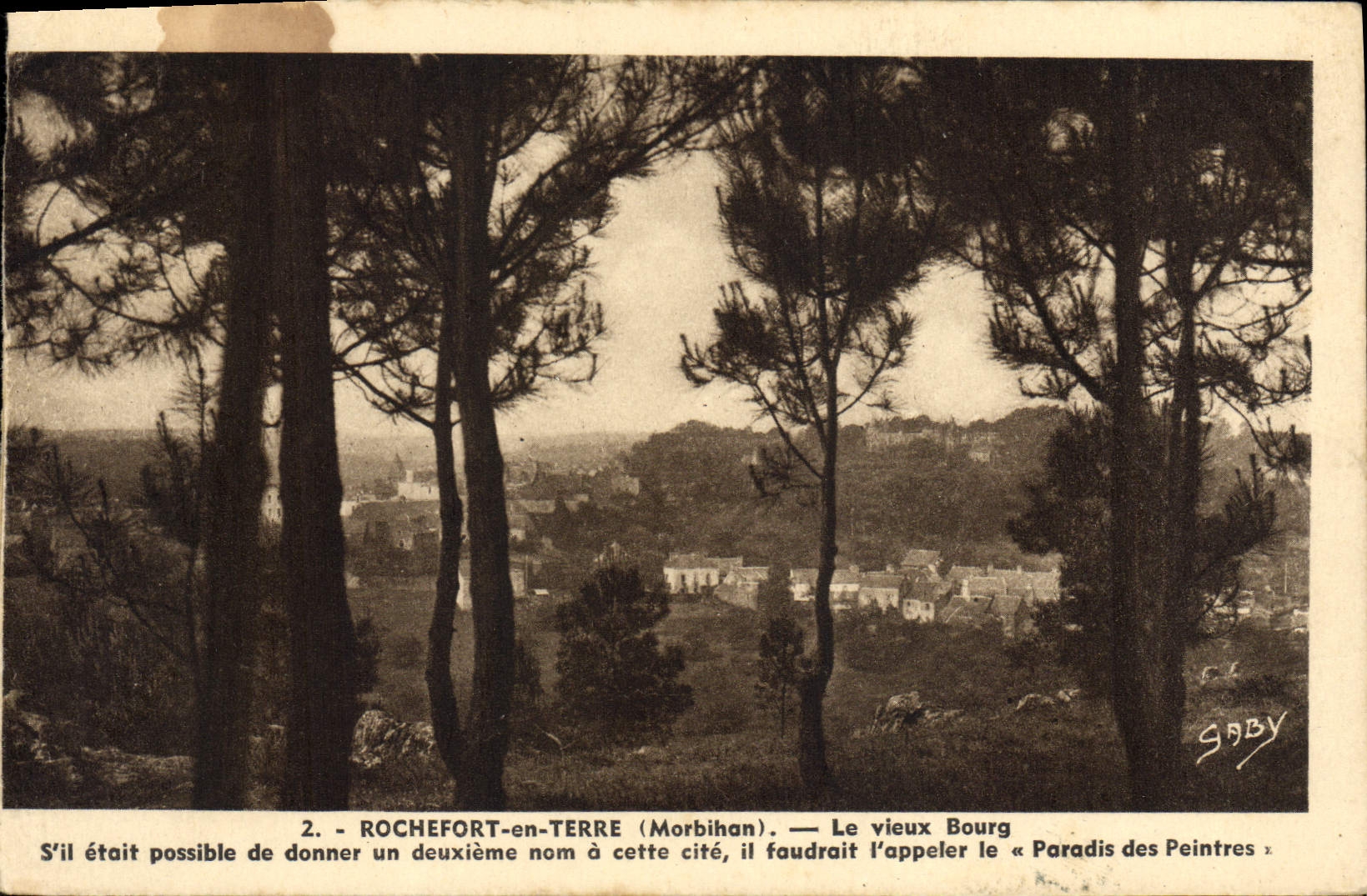 POSTAL Rochefort de tierra de la VENDIMIA la ciudad vieja