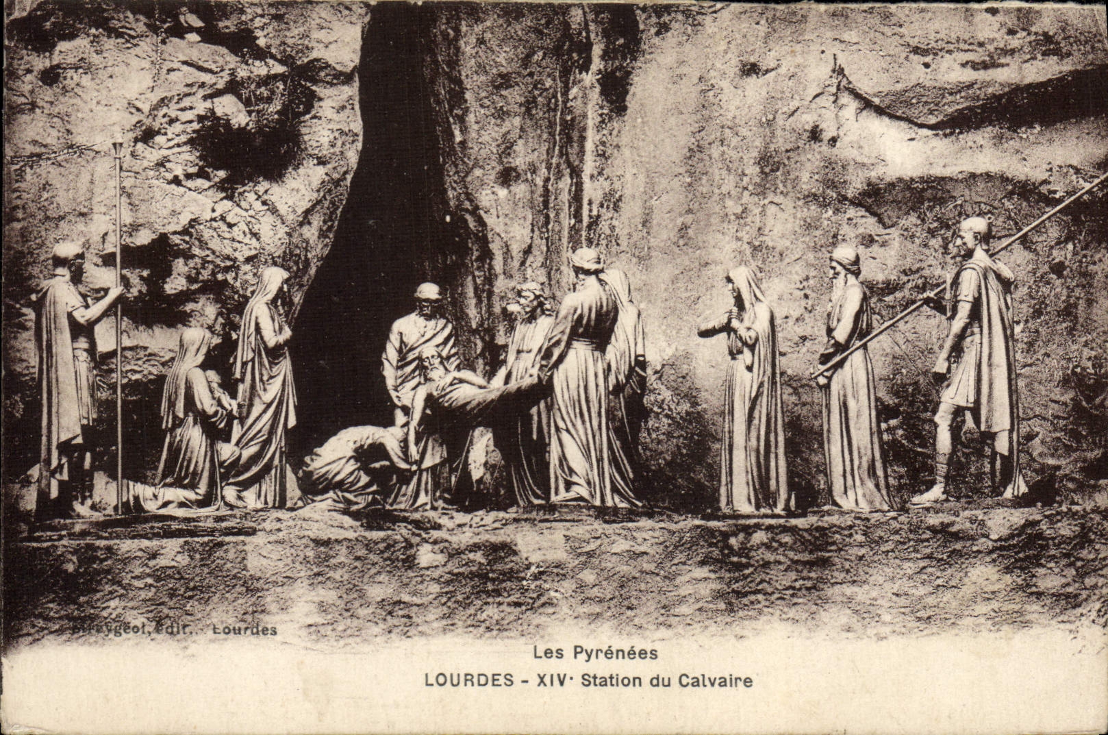 VINTAGE POSTCARD Heavy XIV Station of the Martyrdom