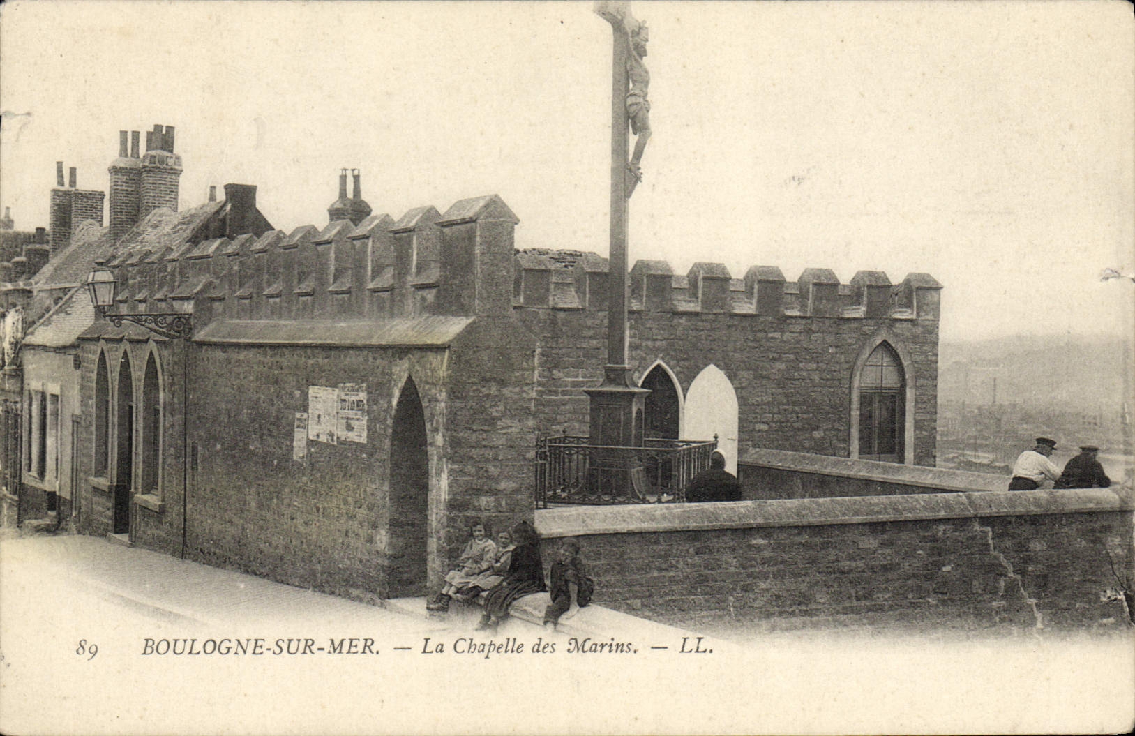 VINTAGE POSTCARD Boulogne On Sea La Chapelle of the Sailors Children