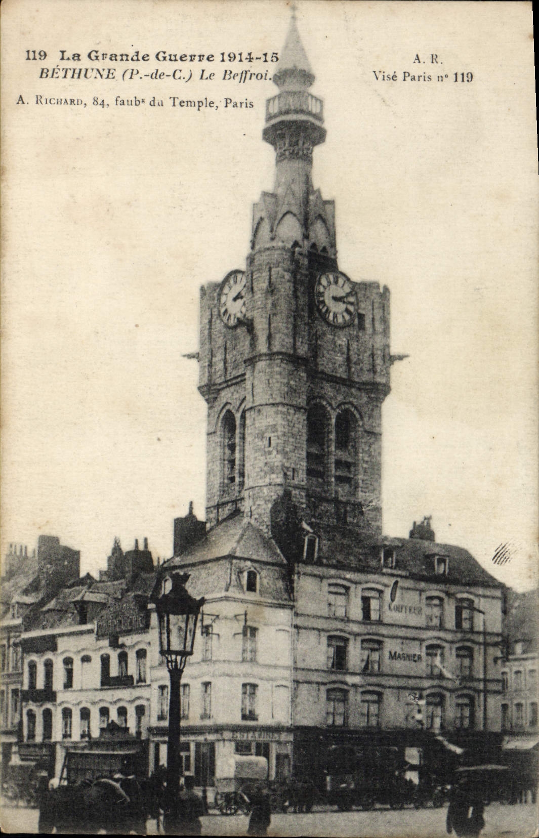 VINTAGE POSTCARD Bethune the Belfry