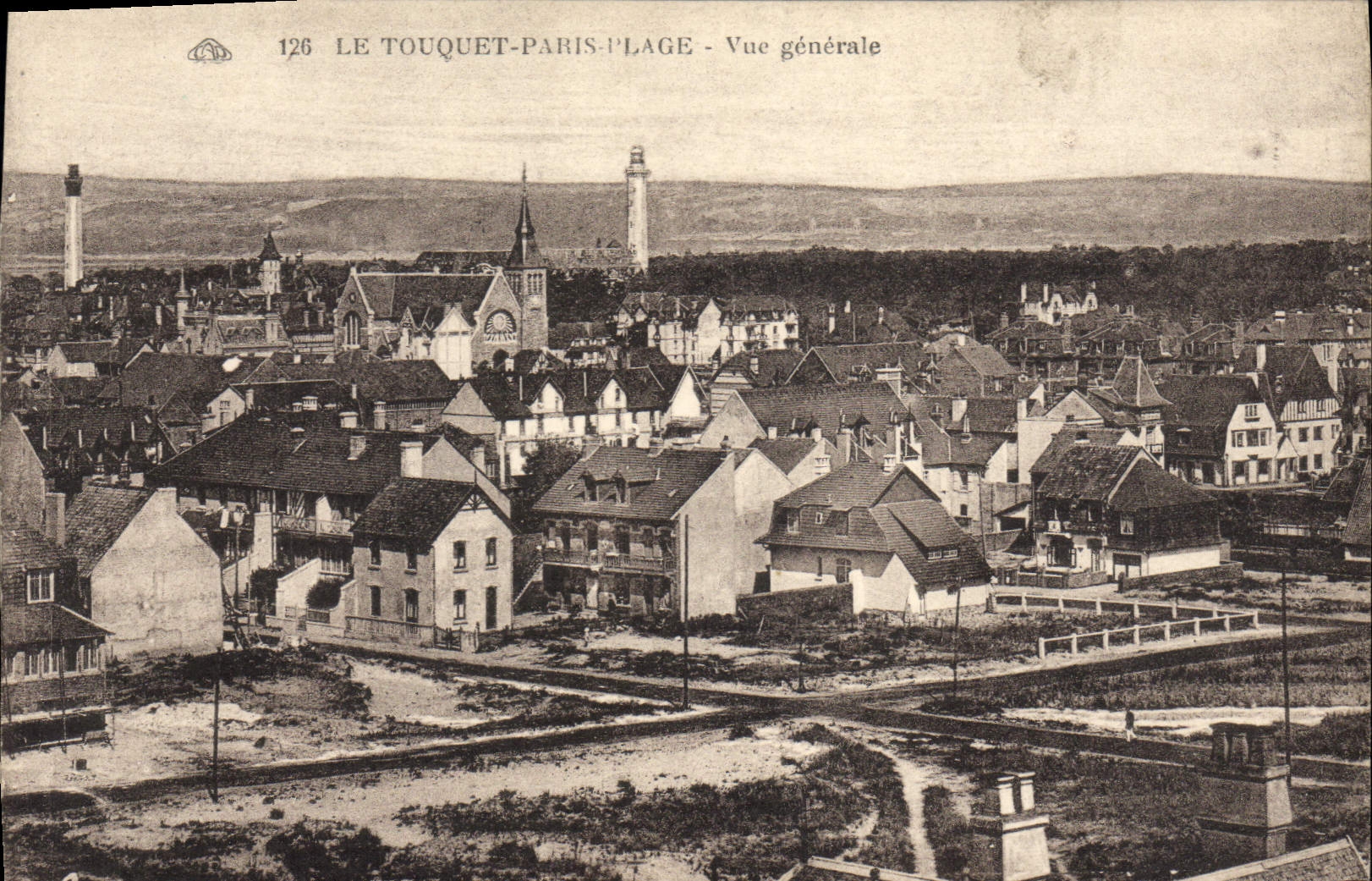 VINTAGE POSTCARD Touquet Paris Beach View