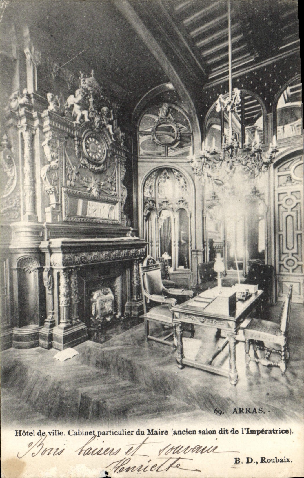 CPA Arras L'Hotel de Ville Cabinet particulier du Maire Ancien salon dit de l'Imperatrice 