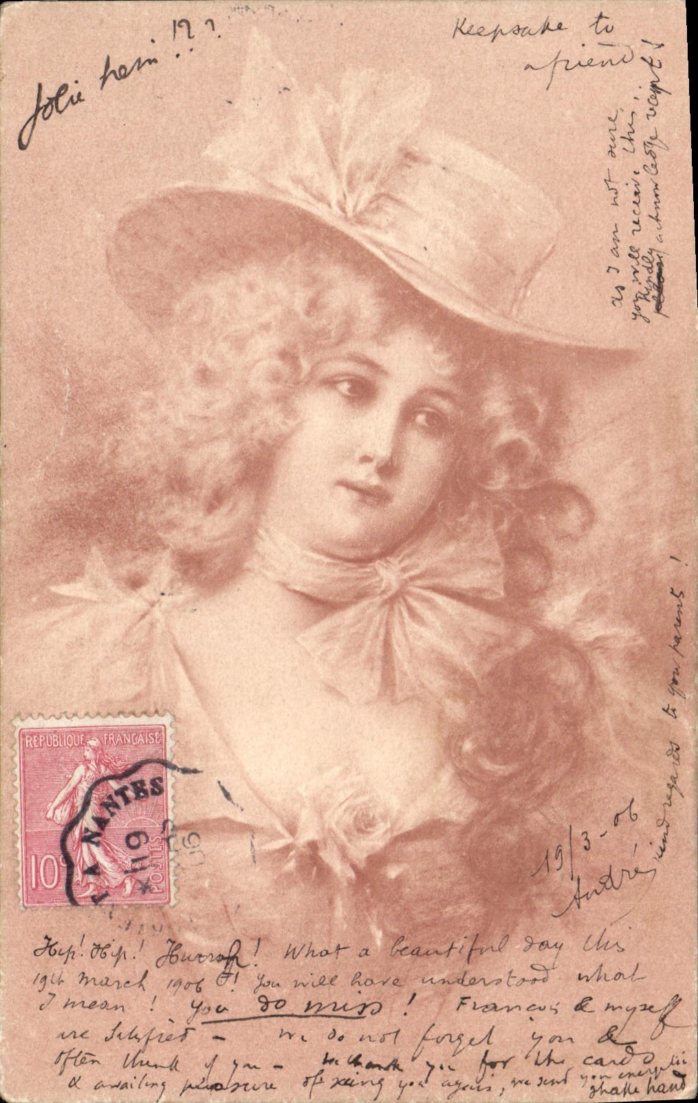 CPA Fantaisie Femme