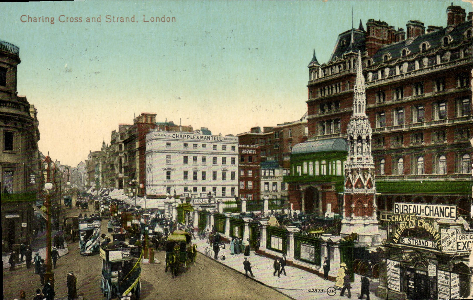 Oficina de la raza a campo través de Charing de la POSTAL de la VENDIMIA y de intercambio de Londres del filamento