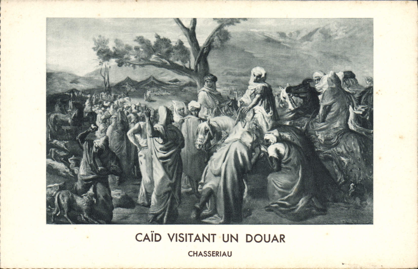 CPA Caid Visitant Un Douar Chasseriau