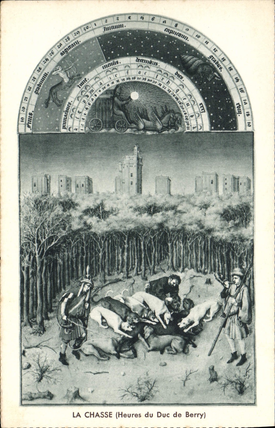 CPA La Chasse Heures du Duc de Berry