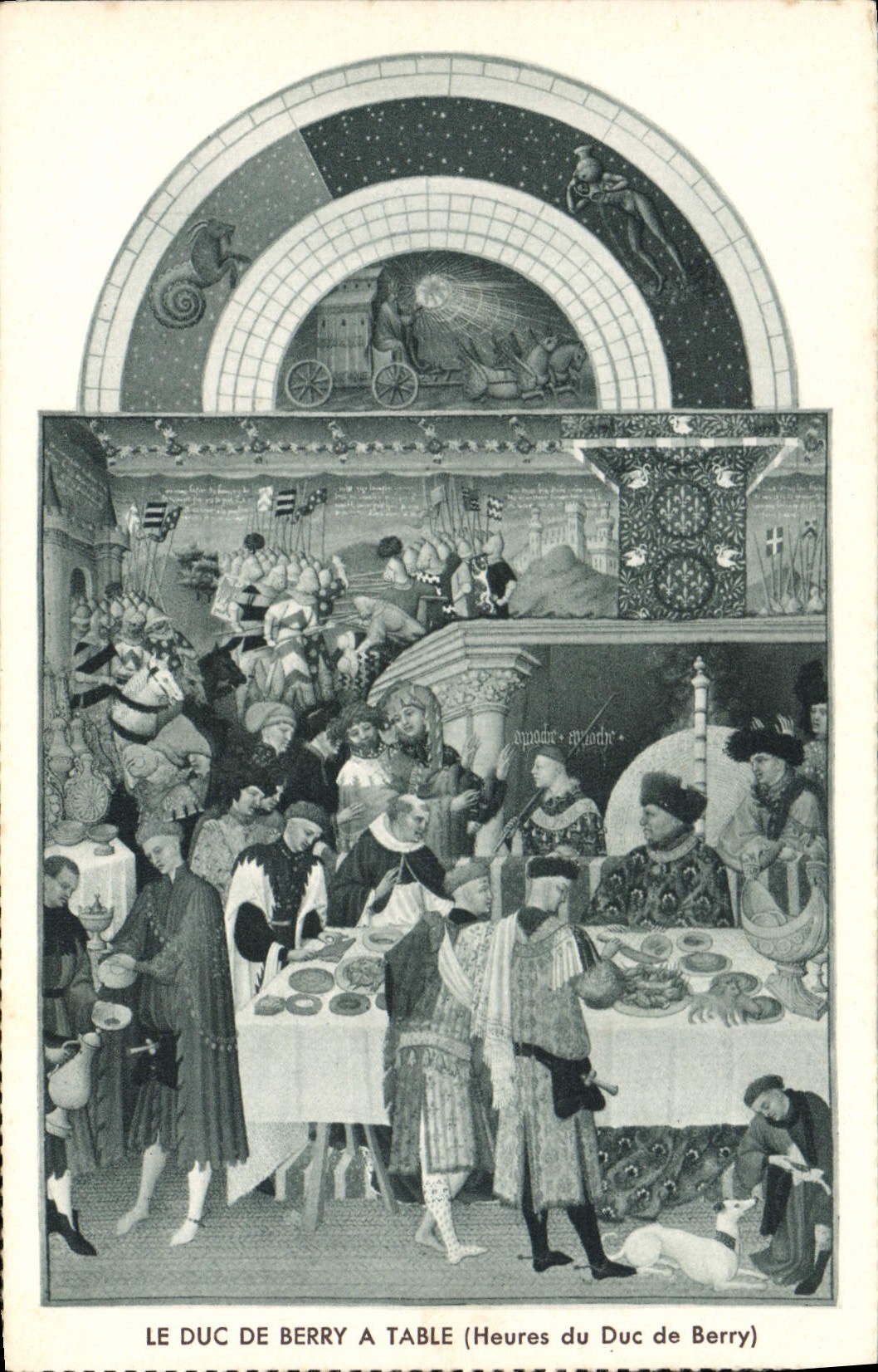 CPA Le Duc De Berry A Table Heures du Duc de Berry