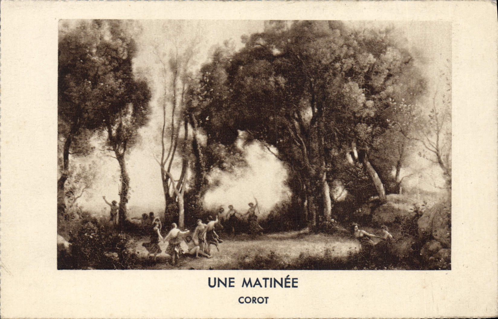 CPA Une Matinee Corot