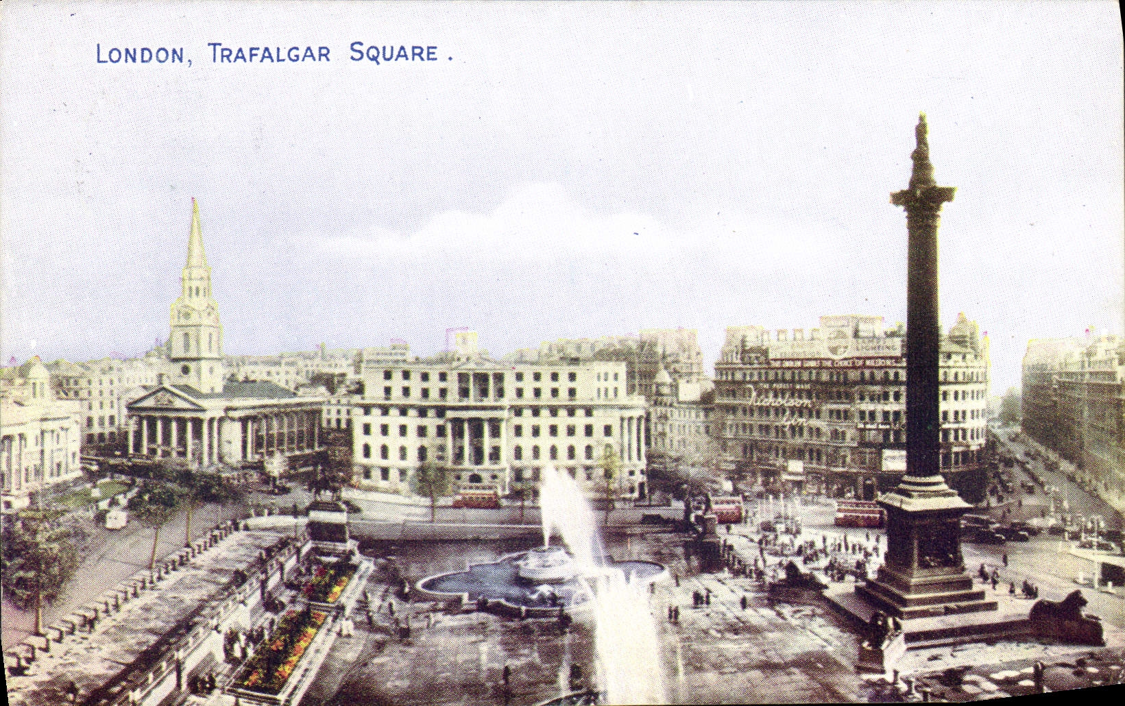 POSTAL MODERNA jardín público de Londres Trafalgar