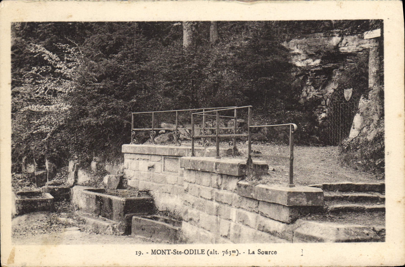 VINTAGE POSTCARD Mount co. Odile the Source