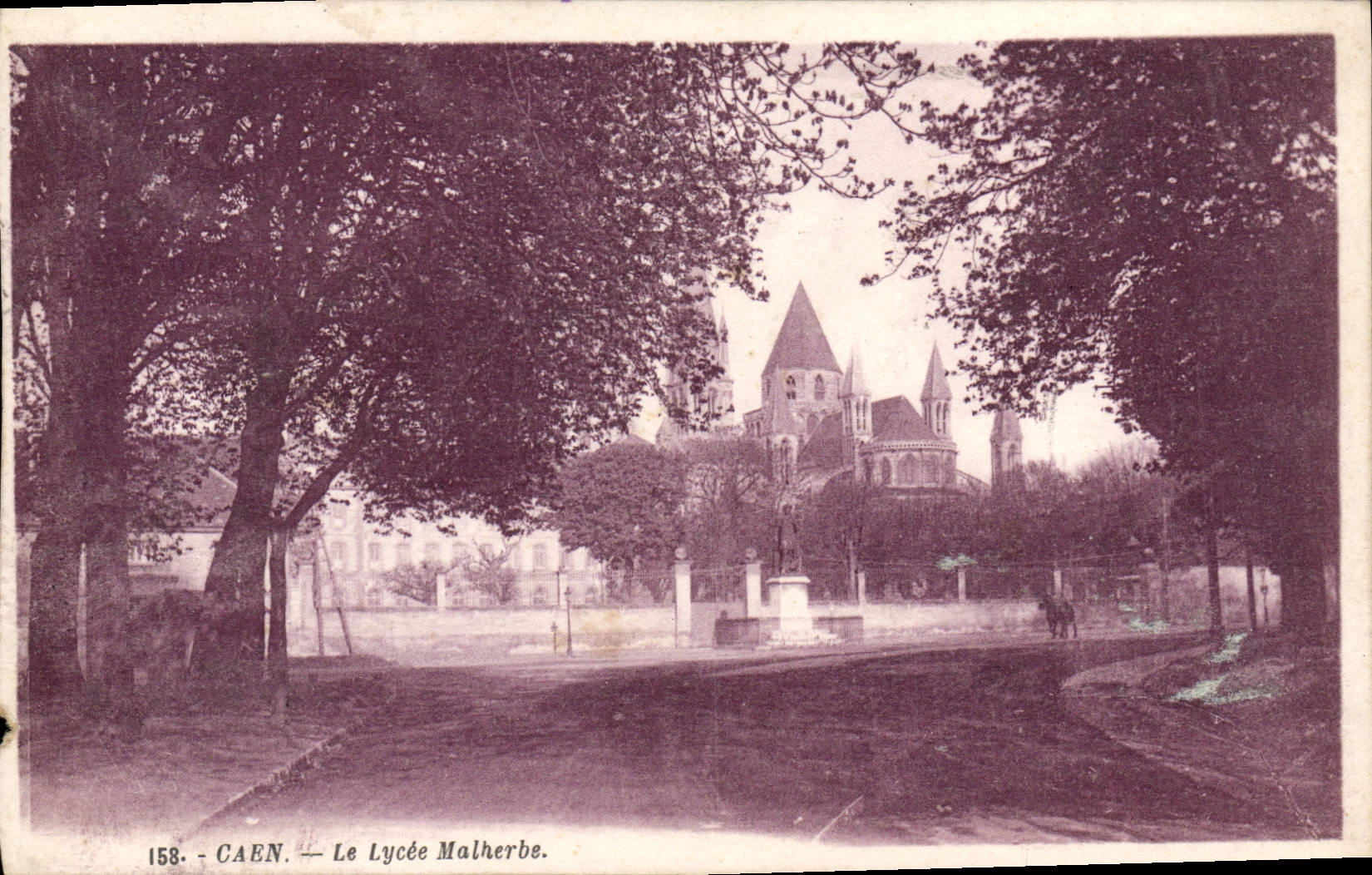 VINTAGE POSTCARD Caen the Malherbe College